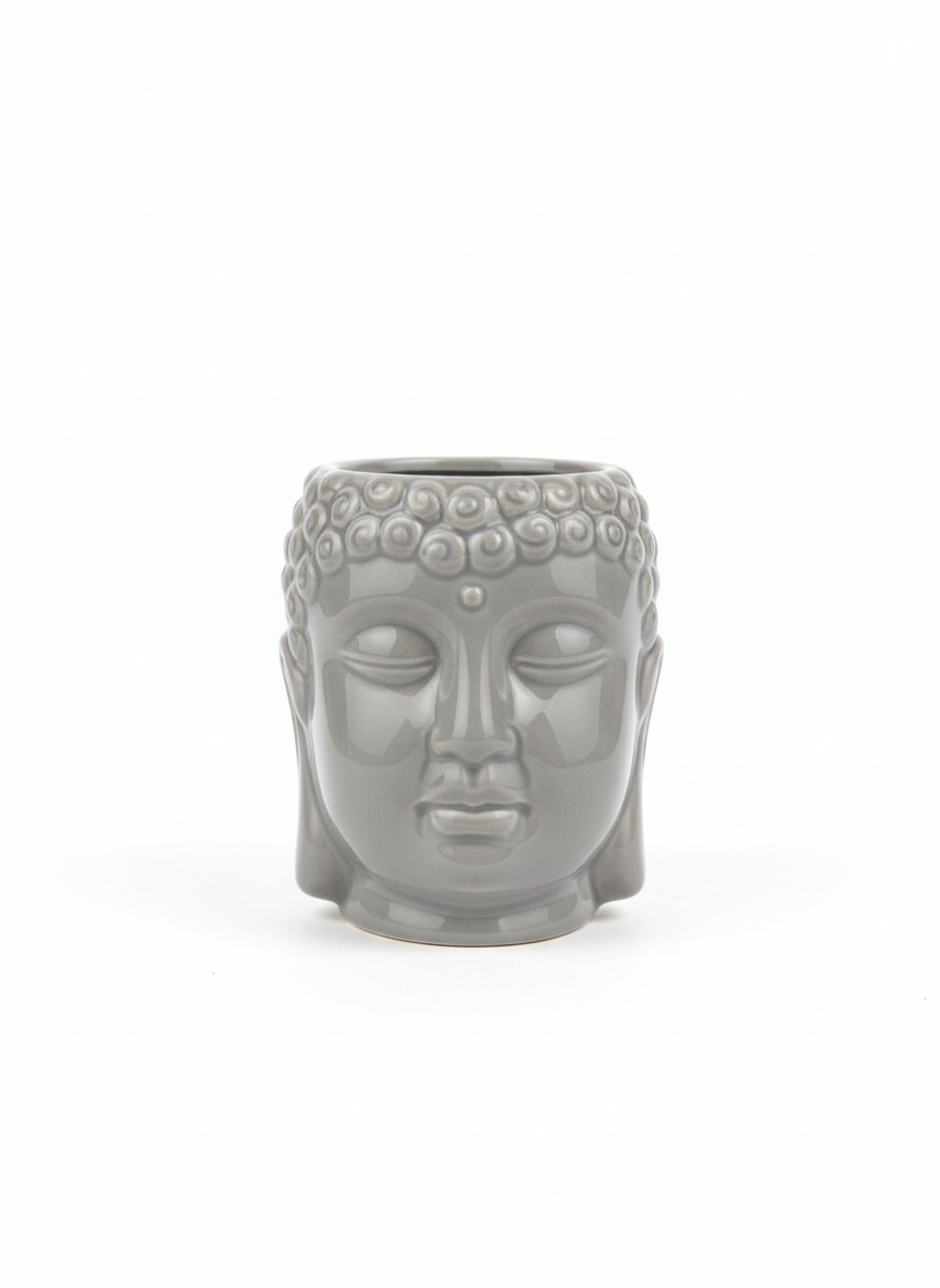 Buddha head oil burner with professional white background