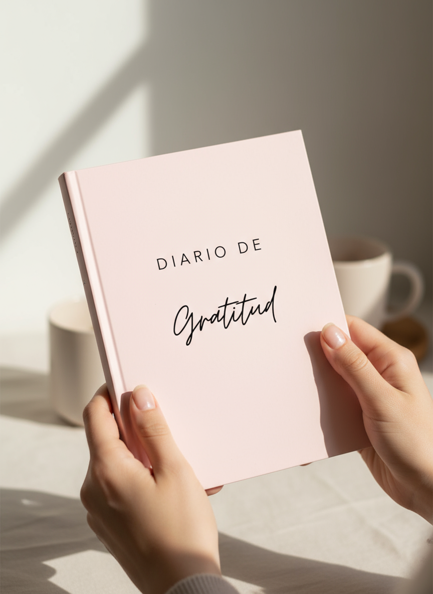 Diario de Gratitud en manos