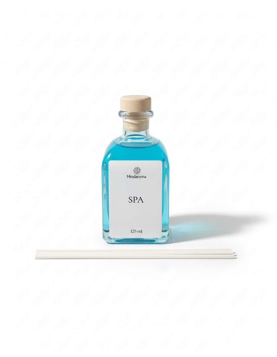 Mikado Spa cerrado con varillas - Fondo blanco centrado