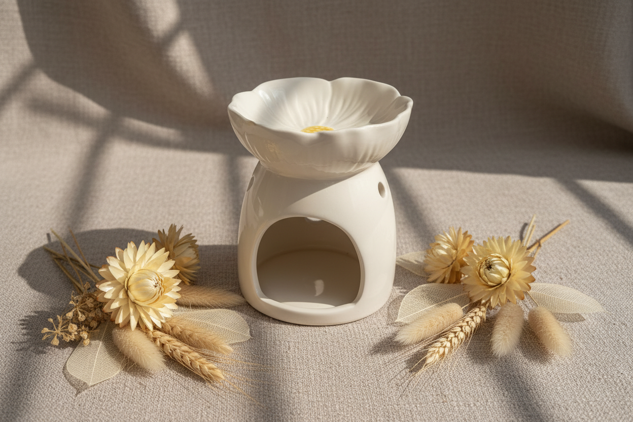 Quemador con elementos naturales