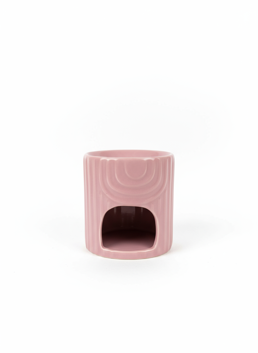 Quemador rosa con fondo blanco