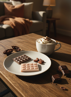 Tabletas chocolate con bebida