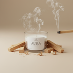 Vela Aura con palo santo 1