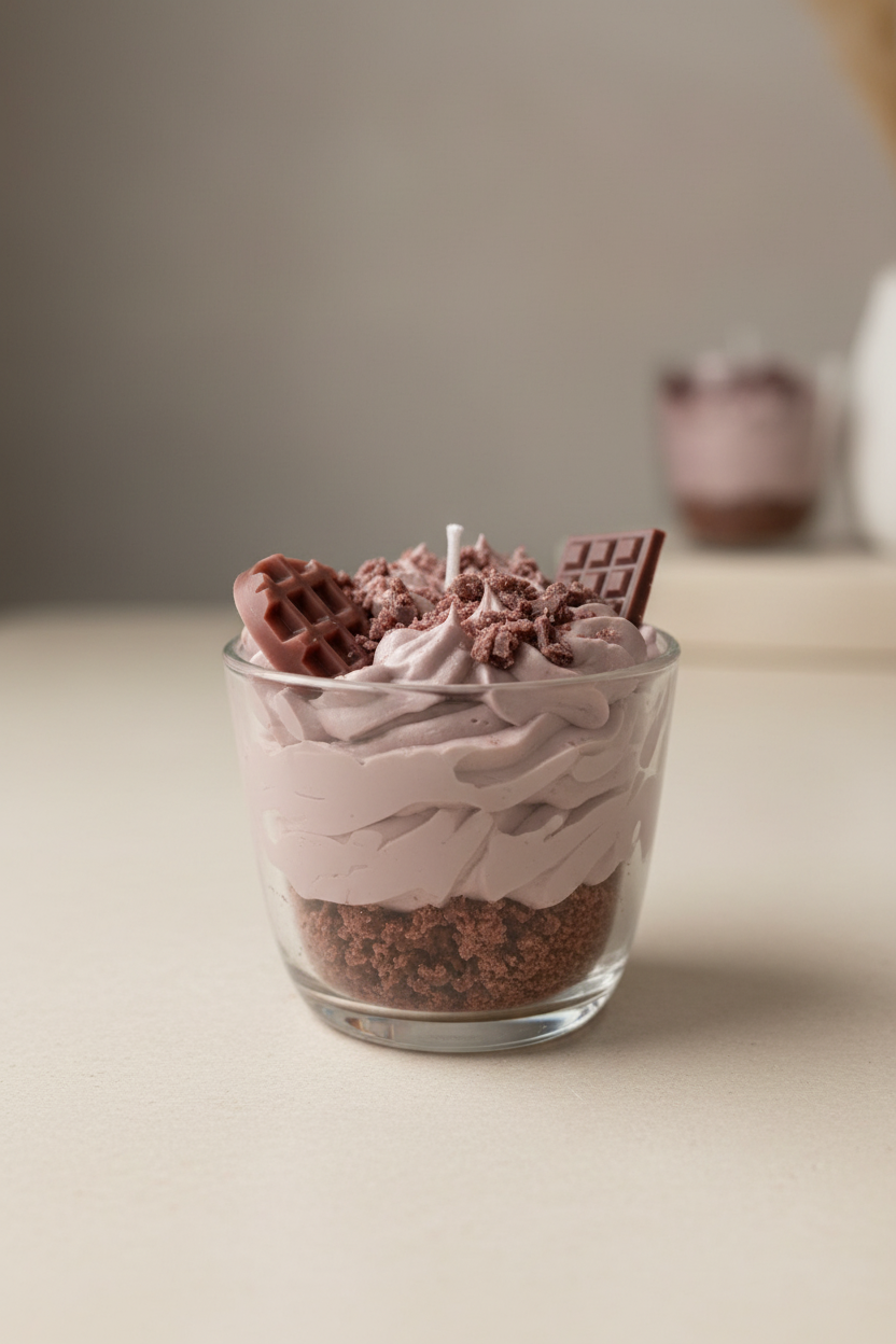 Vela chocolate vista lateral