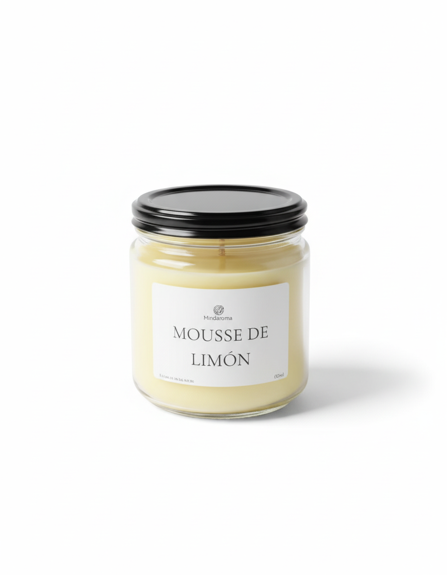 Vela Mousse de Limón - Fondo blanco centrado