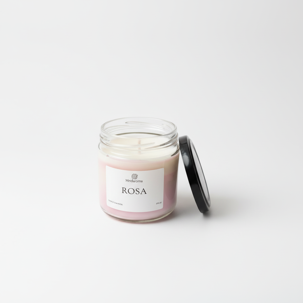 Vela Rosa con fondo blanco