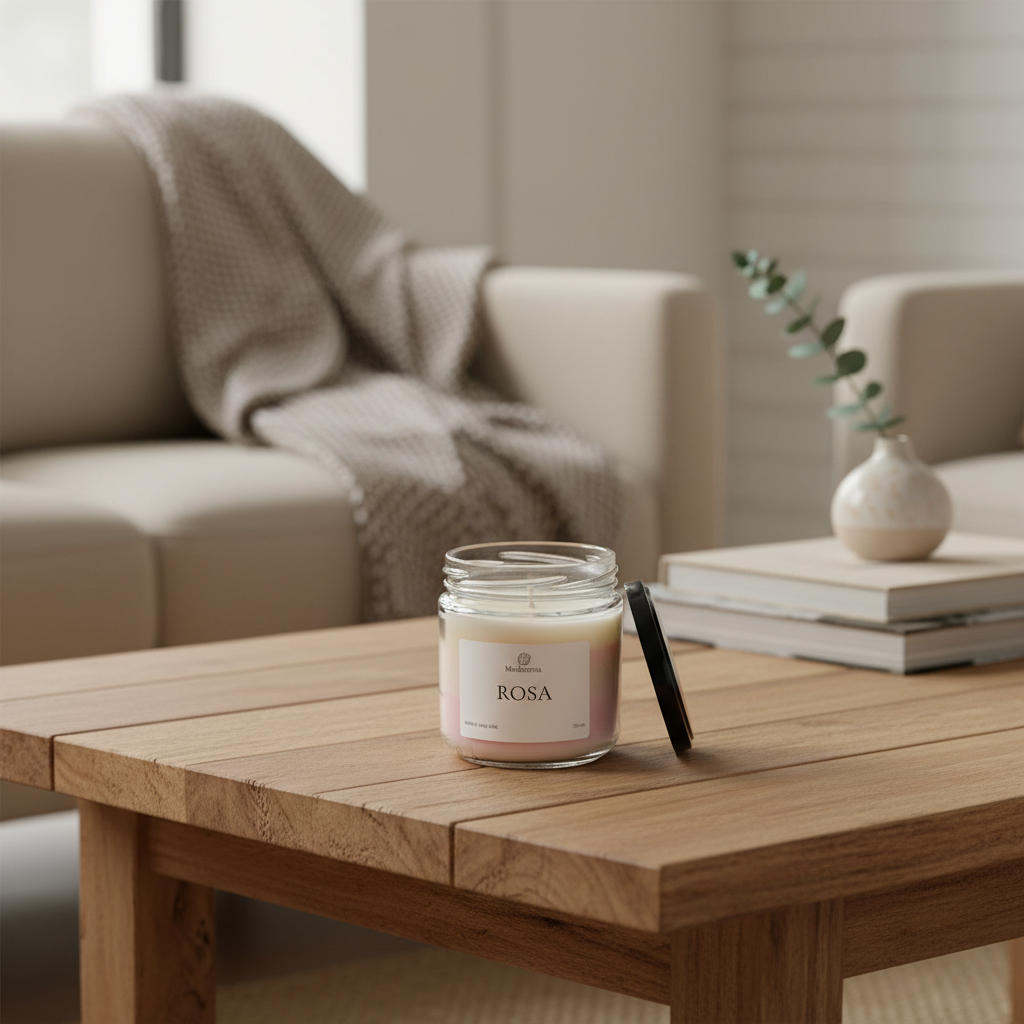 Vela Rosa en ambiente hogareño