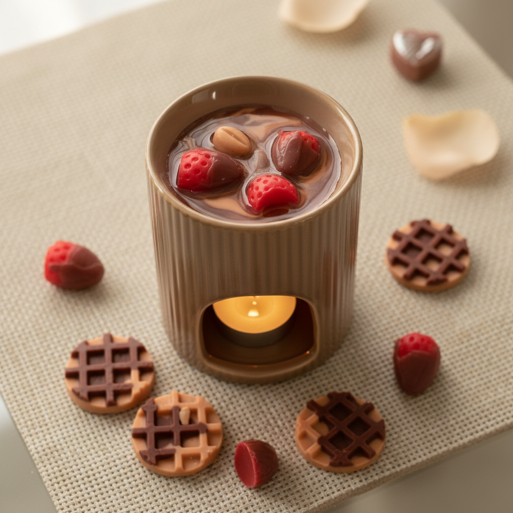 Vista cenital del quemador en uso