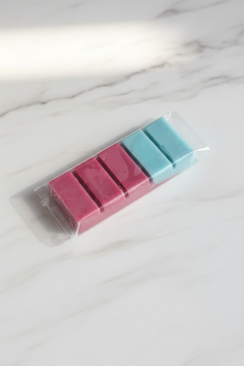 Wax Melt Rosa y Azul - Foto profesional