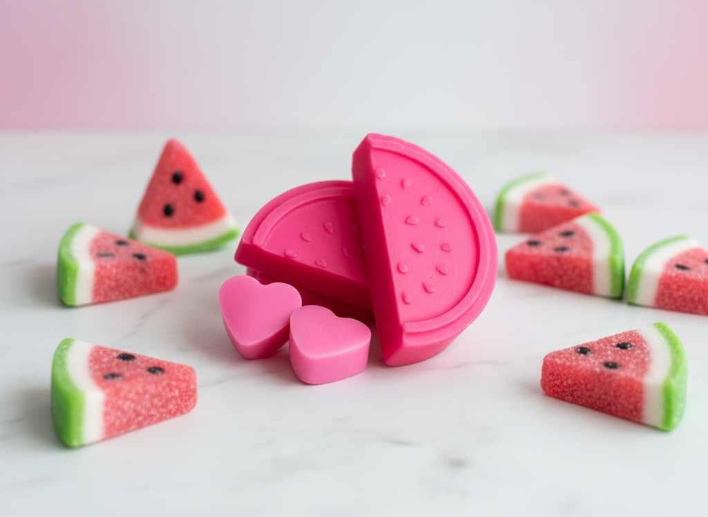 Wax melts de chuche de sandía con chuches tradicionales