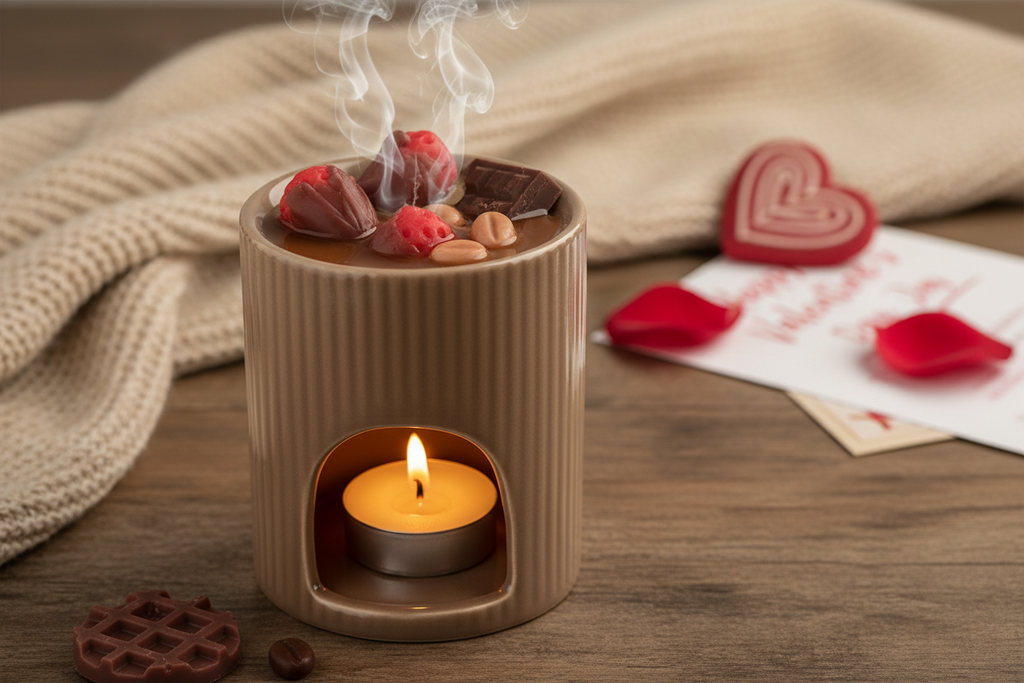 Wax melts derritiéndose con vela encendida