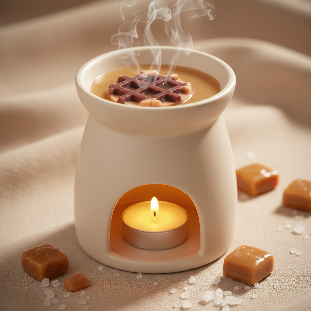 Wax melts en quemador con ambiente spa